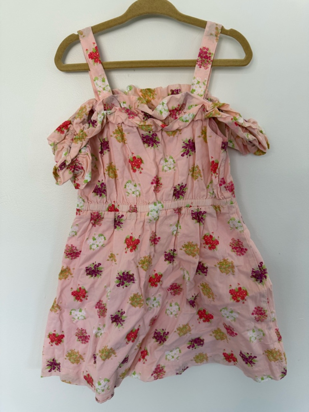 Janie and Jack Pink Floral Ruffle Sundress